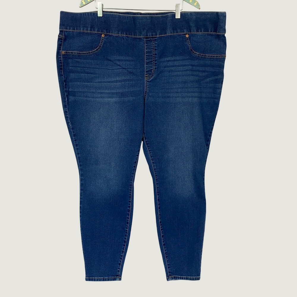 LOGO‎ Lori Goldstein Pull On Legging Jeans Plus 30W 50x28 Ankle Skinny A382407